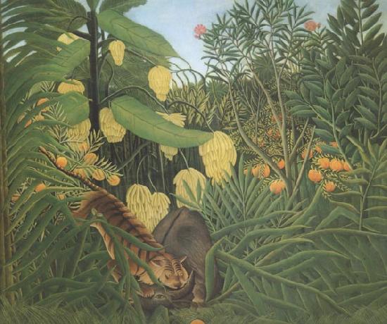Henri Rousseau Fight Between Tiger and Buffalo oil painting image